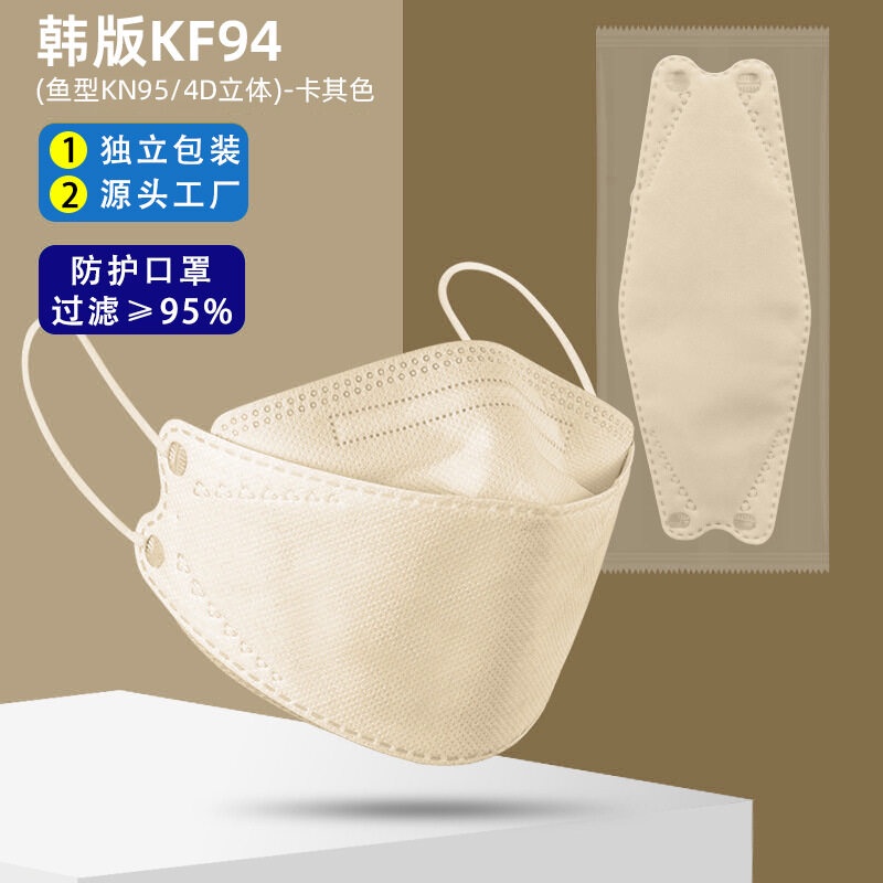 Bộ 50 Khẩu Trang KF94 KF94 Phong Cách Hàn Quốc Họa Tiết Kẻ Sọc Màu Sắc