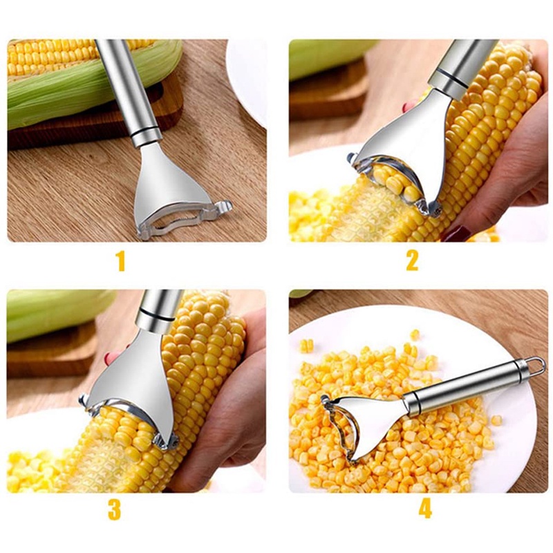 Dụng Cụ Tách Hạt Bắp Bằng Thép Không Gỉ Tiện Dụng Cho Nhà Bếp