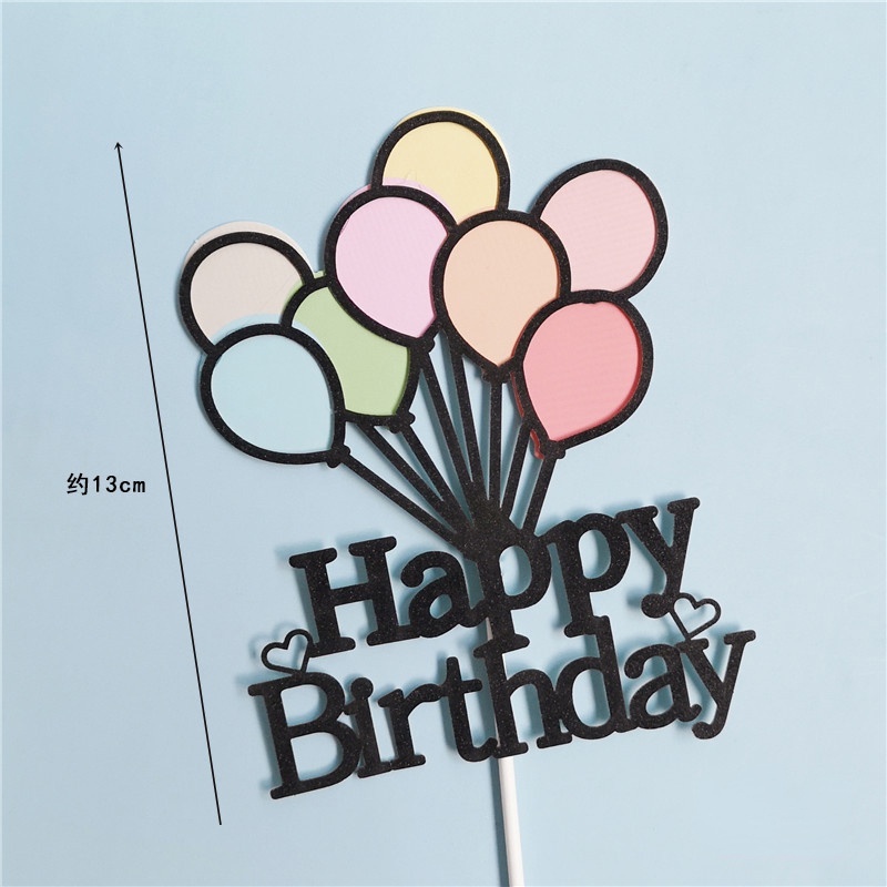 Bong Bóng Nhiều Màu Trang Trí Bánh Kem Sinh Nhật Cho Bé