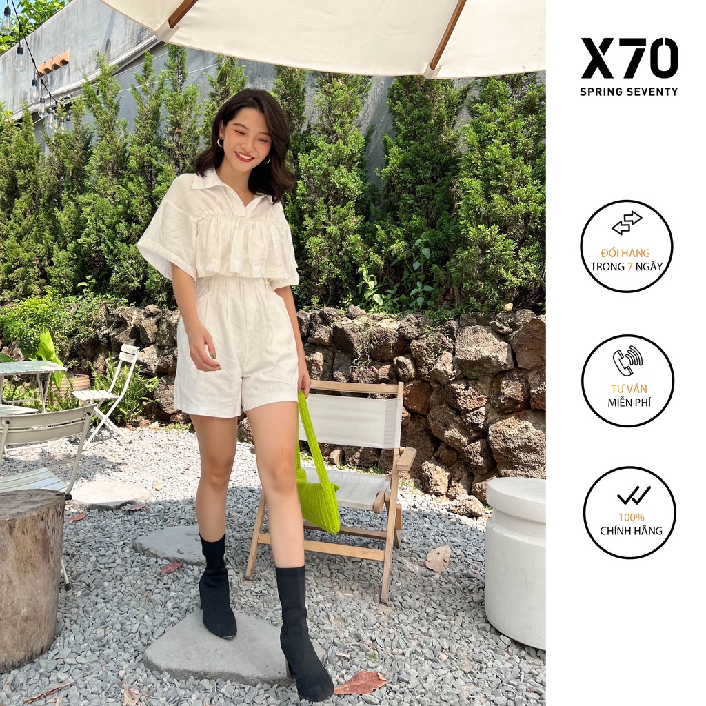 Quần Short Linen Nữ Thiết Kế Có Túi Dây Lưng Chun Thời Trang X70 - 04530003