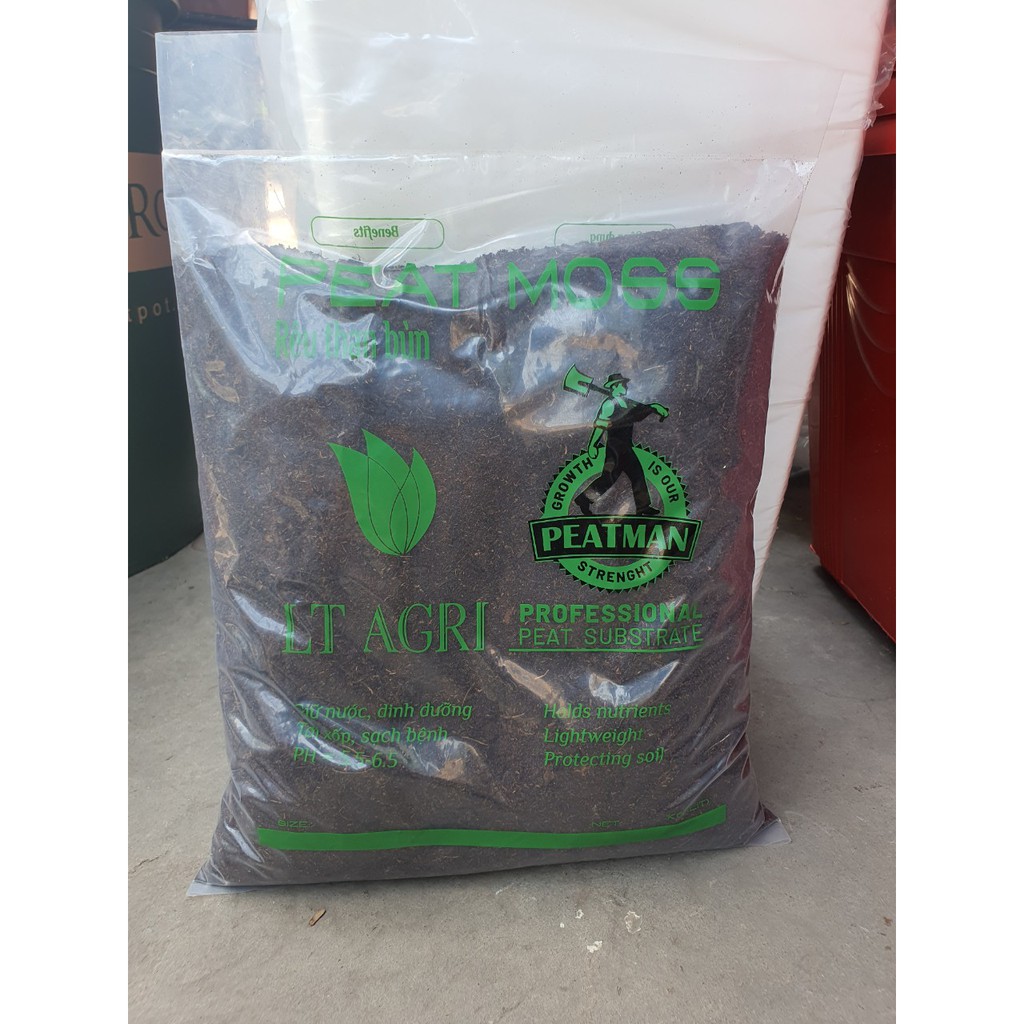 Đất hữu cơ PEATMAN ( PEAT MOSS) chuyên dùng ươm hạt giống túi 1kg tách lẻ ( túi zip)