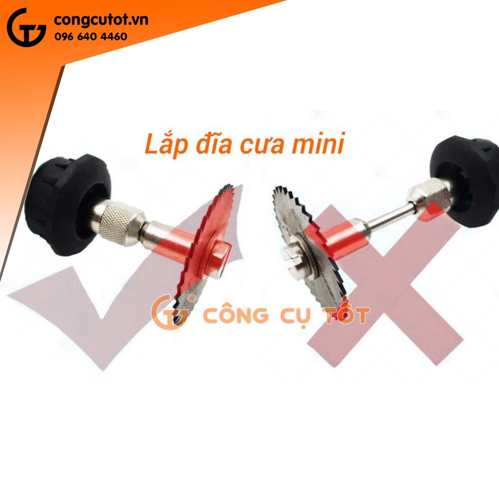 Bộ 6 lưỡi cưa đĩa mini 22-44mm thép gió đen dày 0.8mm