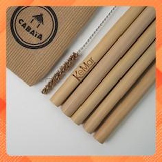 Set 5 ống hút tre + 1 cọ rửa xơ dừa