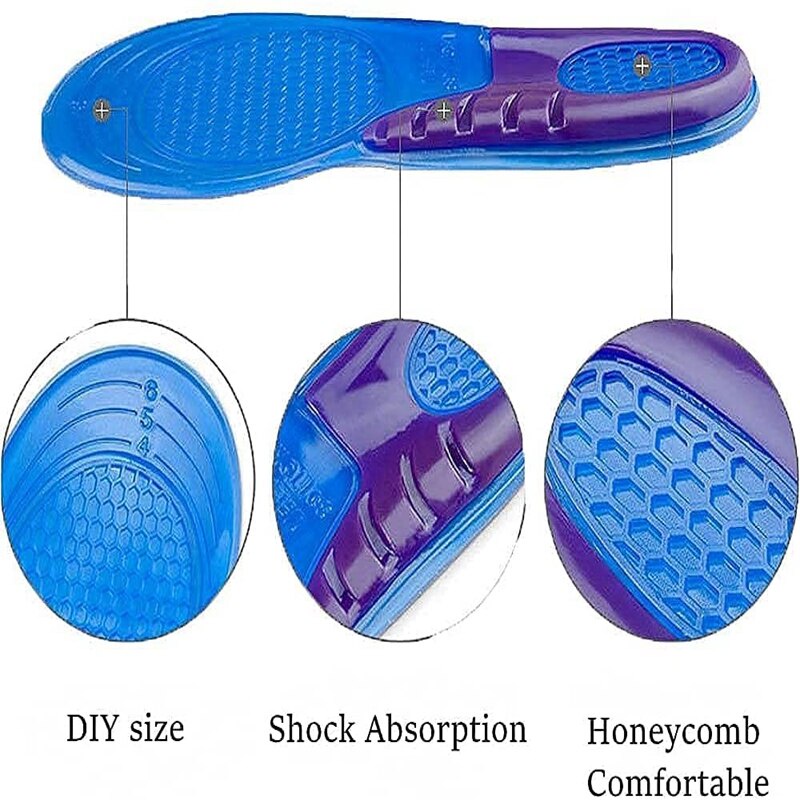1 Cặp Đệm Silicone Gel Lót Giày Hỗ Trợ Chỉnh Hình Chống Sốc Cho Nam Nữ