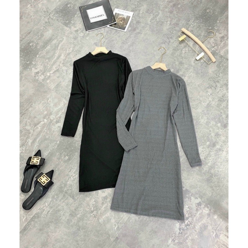 Váy Len Body Dài Tay D57, Váy len gân | BigBuy360 - bigbuy360.vn