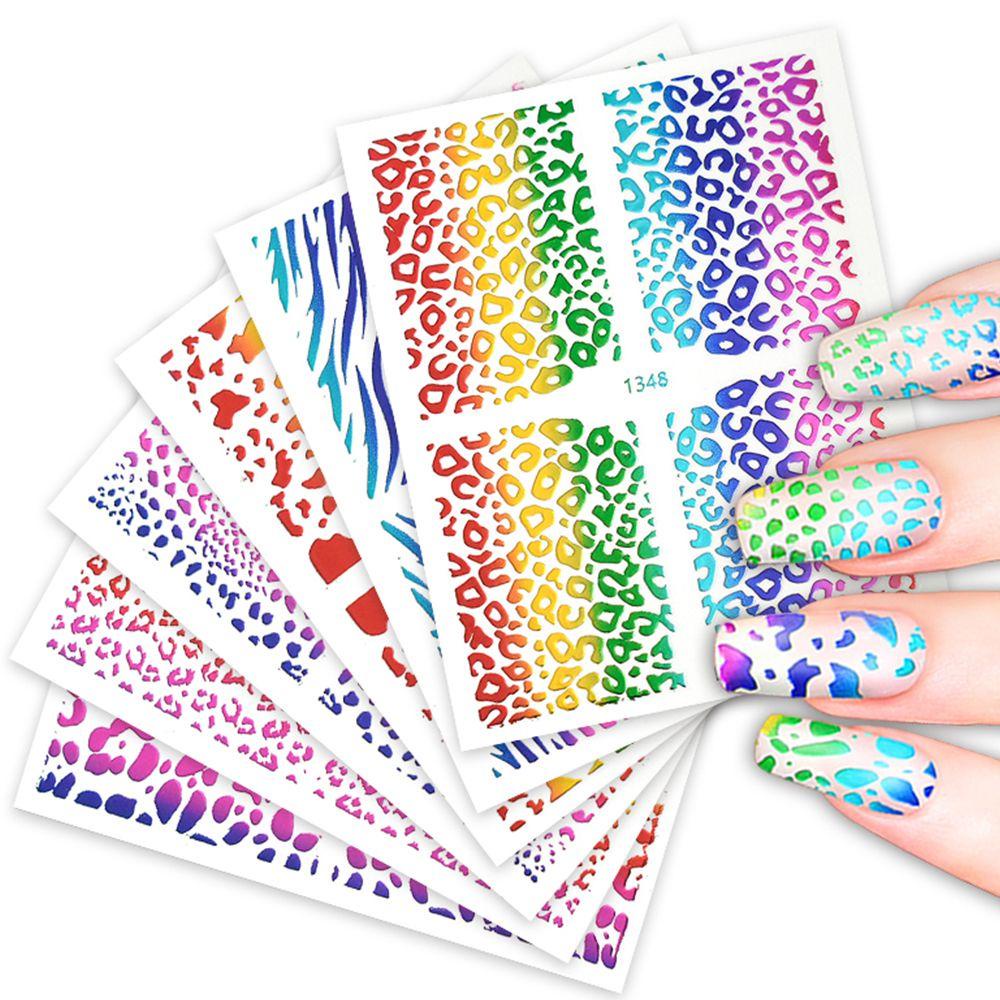 JARRED Miếng Dán Móng Tay 3D Tự Dính Họa Tiết Kẻ Sọc Ba Chiều Màu Ánh Kim Lâu Trôi Thời Trang