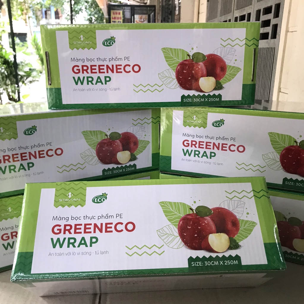 Màng bọc thực phẩm Green Eco loại to 30Cm*250M - hàng Việt Nam chất lượng cao