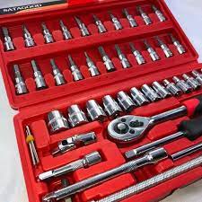 Bộ Dụng Cụ Sửa Chữa Đa Năng 46 Chi Tiết - Bộ Khẩu sữa chữa ô tô, xe máy - Bộ 46 Chi Tiết - 46 Món ốc vít