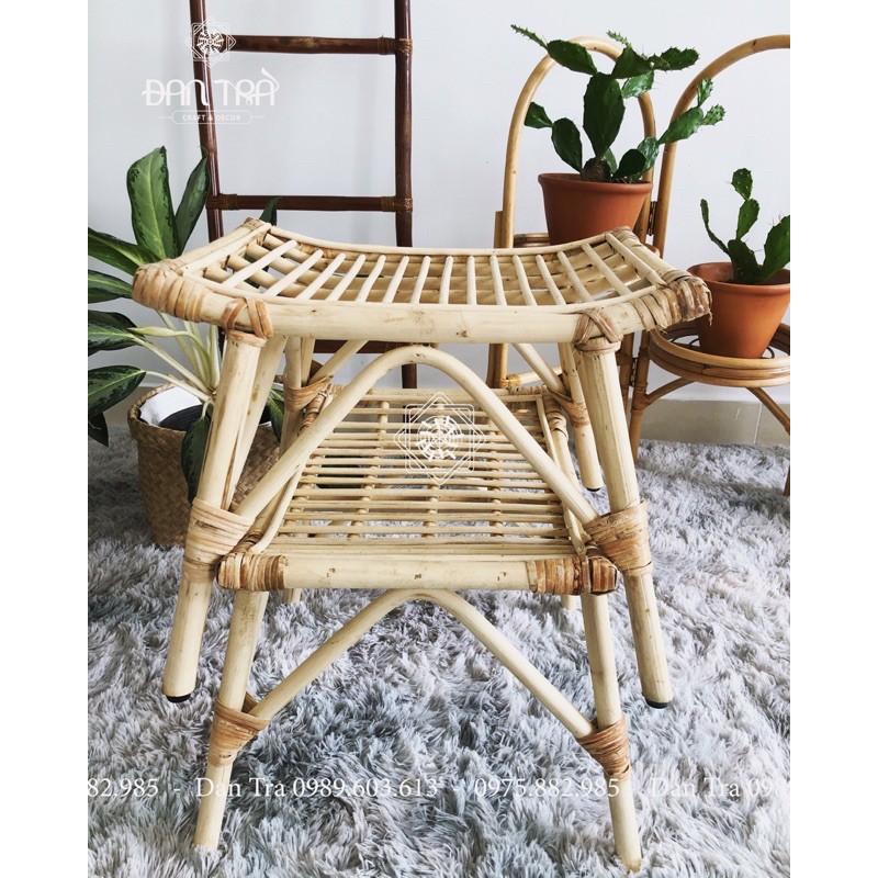 Ghế Gác Chân Mây, Ghế Đôn Mây 2 Trong 1, Ghế Mây Tre Handmade, Ghế Mây Tự Nhiên, Ghế Mây ĐAN TRÀ , Nội Thất Mây Tre Đan