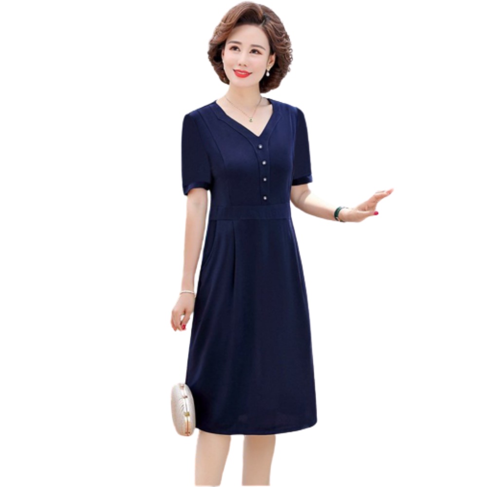 Đầm trung niên dự tiệc, chất lụa voan mịn, ngắn tay , dài phủ gối , thoáng mát , tinh tế rất sang trọng , hoạ tiết lịch