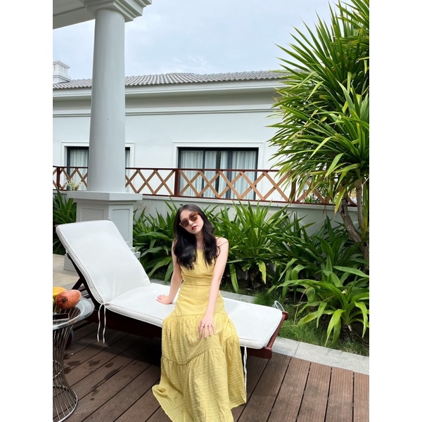 Đầm maxy đi biển hở lưng dáng dài Daisy Dress - Miahou Closet