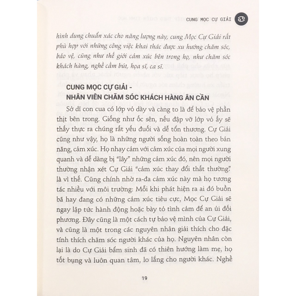 Sách - Định hướng sự nghiệp theo chiêm tinh học - Cung mọc Cự Giải (B30)