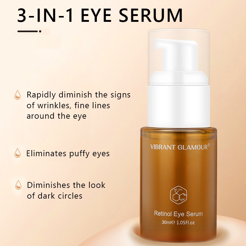 Serum VIBRANT GLAMOUR Collagen Vitamin A Hoạt Tính Tái Tạo Da Mắt Chống Lão Hóa Dưỡng Ẩm Làm Trắng Vùng Da Mắt 30 Ml