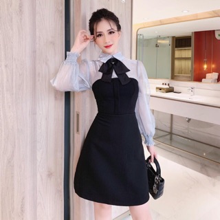 [HOT] Váy uni pha tay tơ kim tuyến.