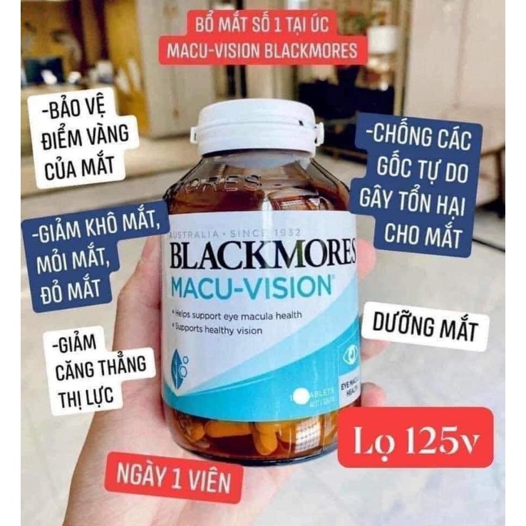 Bổ mắt Blackmores Macu - Vision Úc 125 viên