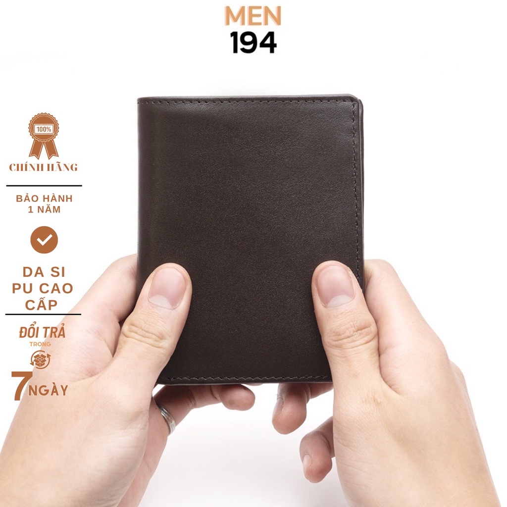 Ví nam Men194 chất liệu da Si PU cao cấp nam mini sang chảnh - VRR