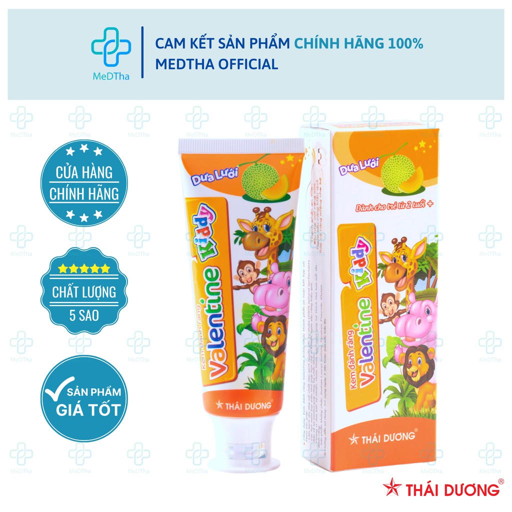 Kem đánh răng cho bé 2 tuổi Valentine Kiddy - Trắng Răng, Chống Sâu Răng, Thơm Miệng, Răng Nhạy Cảm [Chính Hãng]