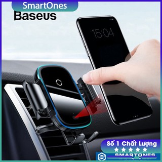 Bộ giá đỡ điện thoại trên ô tô Baseus Light Electric auto đóng mở,sạc không dây Qi 15W,đèn LED cho iPhone,Samsung,Xiaomi