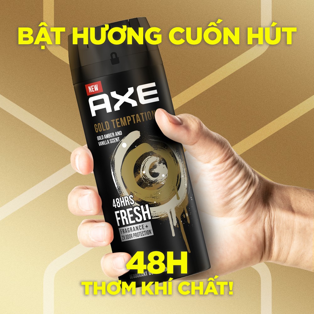 Xịt nước hoa toàn thân dành cho nam AXE Gold Temptation (135ml) | BigBuy360 - bigbuy360.vn