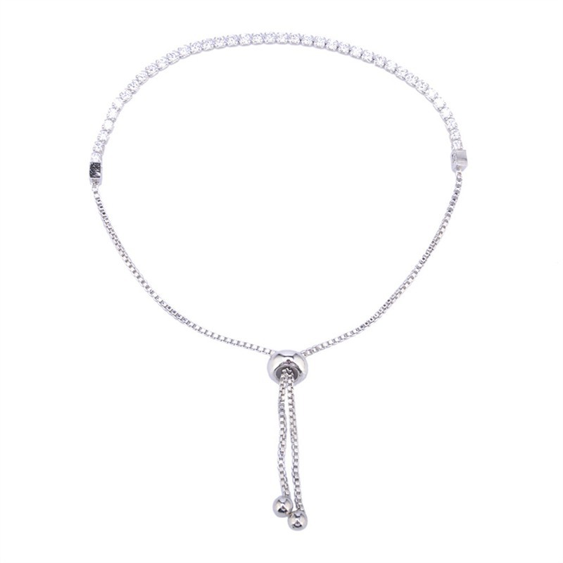 Lắc tay hợp kim đính đá dài 26cm xinh xắn cho nữ