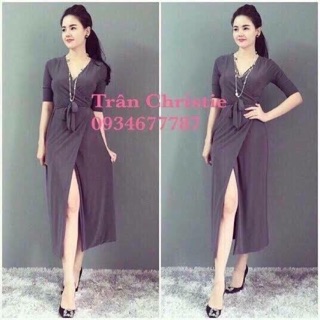 Maxi thun thắt eo