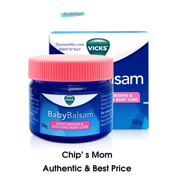 [Mã giảm giá mỹ phẩm chính hãng] [Mẫu Mới] Dầu Vicks Baby Balsam 50g Úc