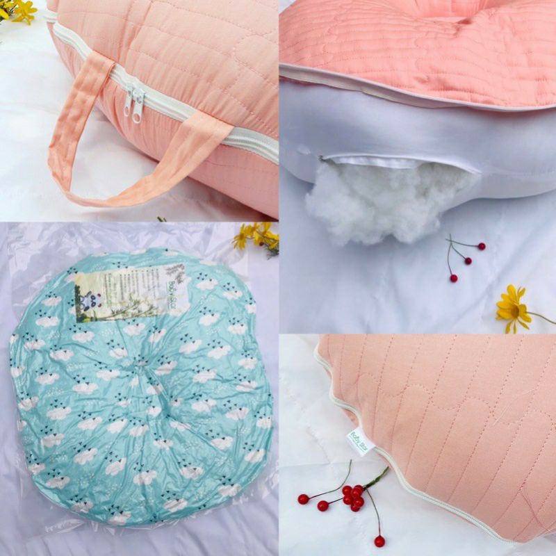 Gối chống trào ngược cotton Hàn trần vỏ cao cấp bảo ngọc (Đã bao gồm vỏ gối và ruột gối nhồi bông) 🌺