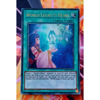 [ ĐẬU PHỘNG ] THẺ BÀI YUGIOH MINT 90 - SPELL - World Legacy's Heart - BLRR-EN099 - Ultra Rare 1st Edition
