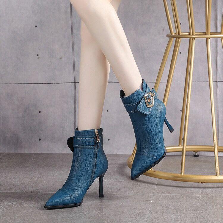 Giày boot Cao Gót Mũi Nhọn Thiết Kế Mới Thời Trang Mùa Đông Dành Cho Nữ