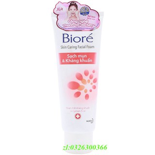 Sữa Rửa Mặt Nữ 100G Biore Sạch Mụn & Kháng Khuẩn, Chính Hãng.