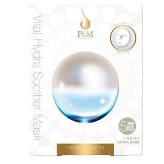 Mặt nạ giấy Phm Vital Hydra Soother Mask ngọc trai cấp ẩm và làm trắng 25g x 5 miếng (HSD: 02/02/2022)