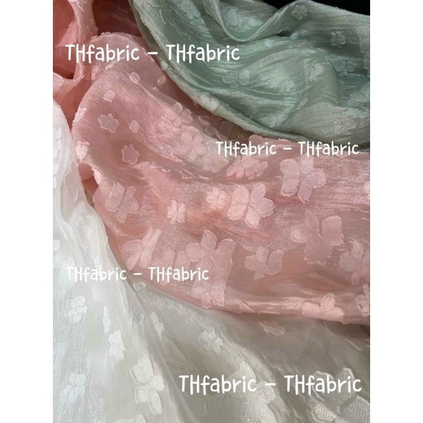 Vải tơ sống ép hoa