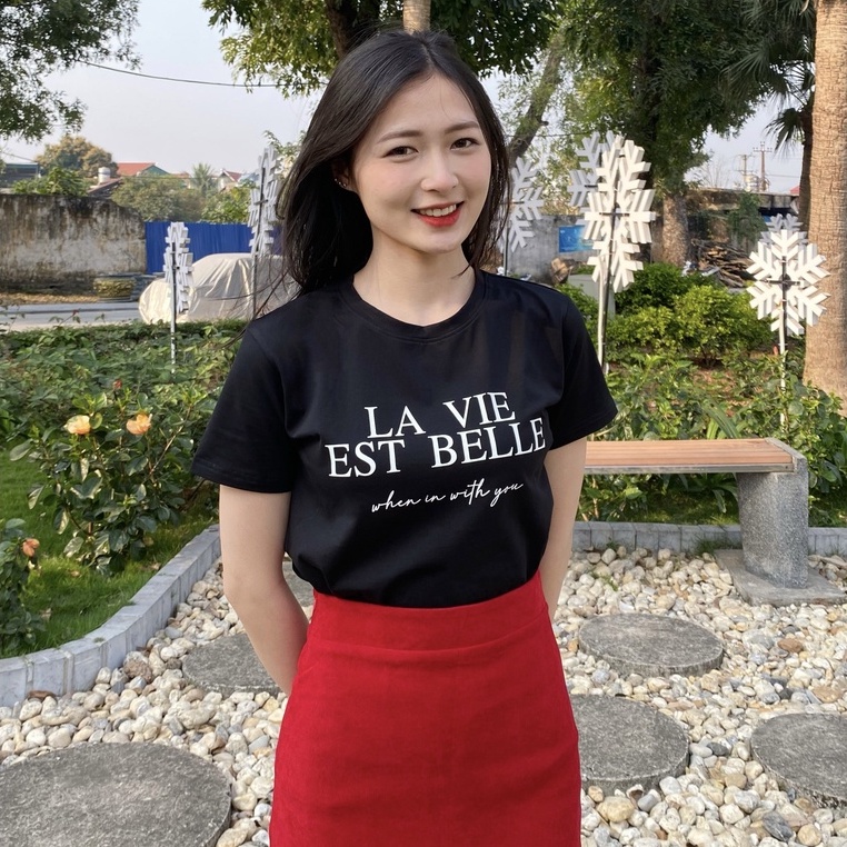 Áo thun HaLan La Vie phông cotton cao cấp sang xịn mịn chính hãng