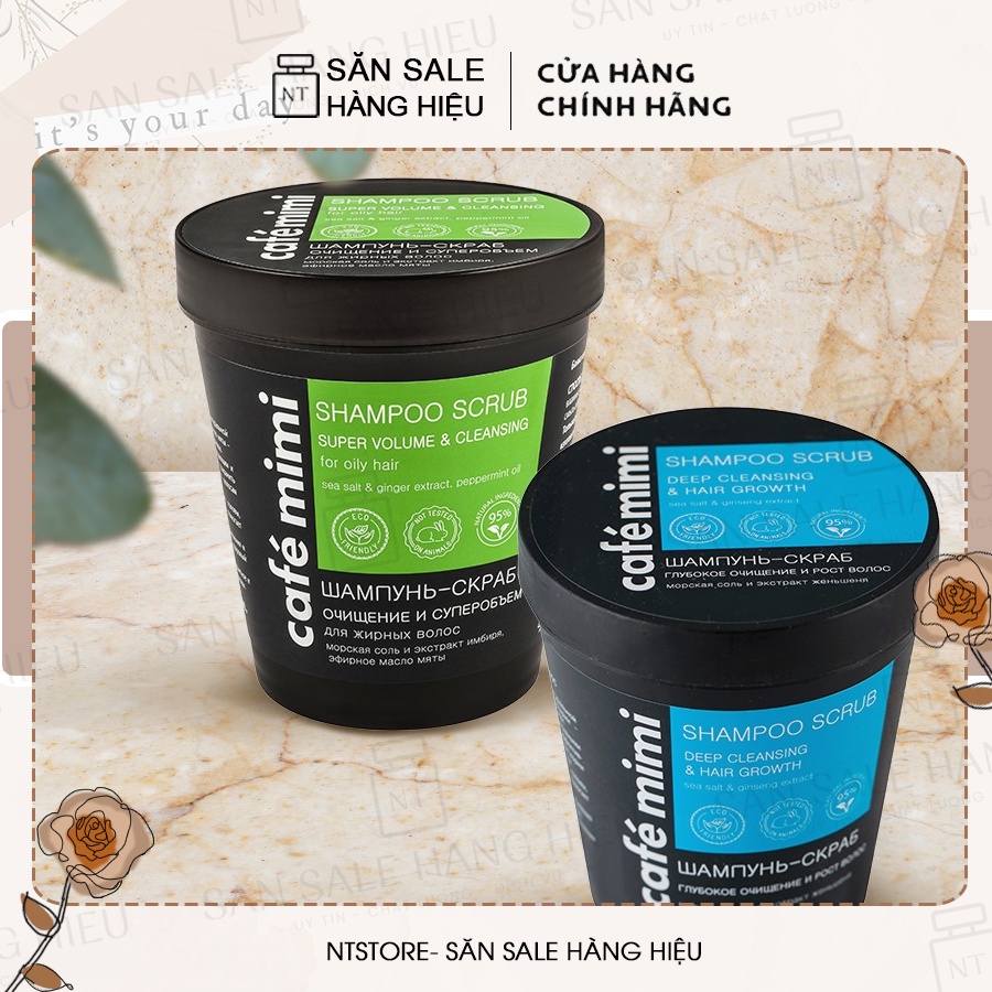 Tẩy tế bào chết da đầu Shampoo Scrub Cafe Mimi ngăn rụng tóc, sạch gàu hết ngứa