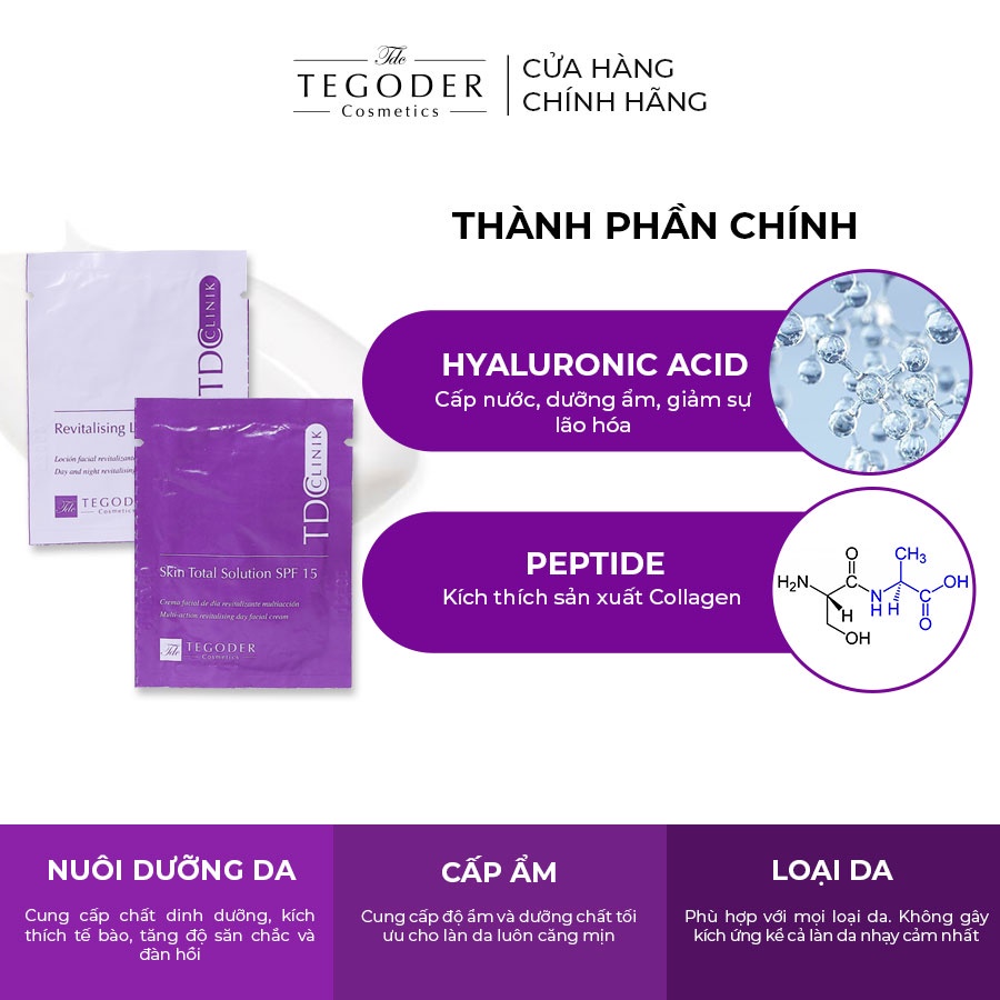 [HB Gift] Bộ 3 mẫu thử ngăn ngừa lão hóa và bảo vệ da cao cấp TDC