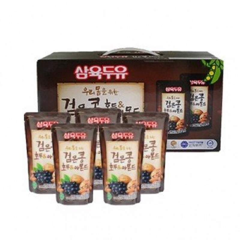 Sữa Đậu Đen, Óc Chó, Hạnh Nhân Sahmyook Foods Hàn Quốc Hộp 20 gói 195ml