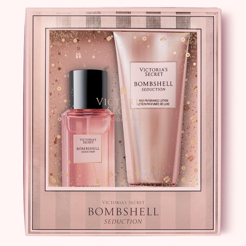 BILL US - BỘ SẢN PHẨM SET 2 CHAI BOMBSHELL SEDUCTION VICTORIA SECRET BODY MIST + LOTION