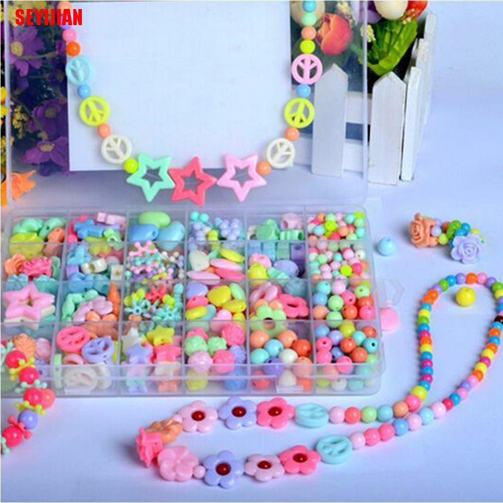 Bộ 450 Hạt Xếp Hình Nhiều Màu Sắc Dễ Thương Cho Bé