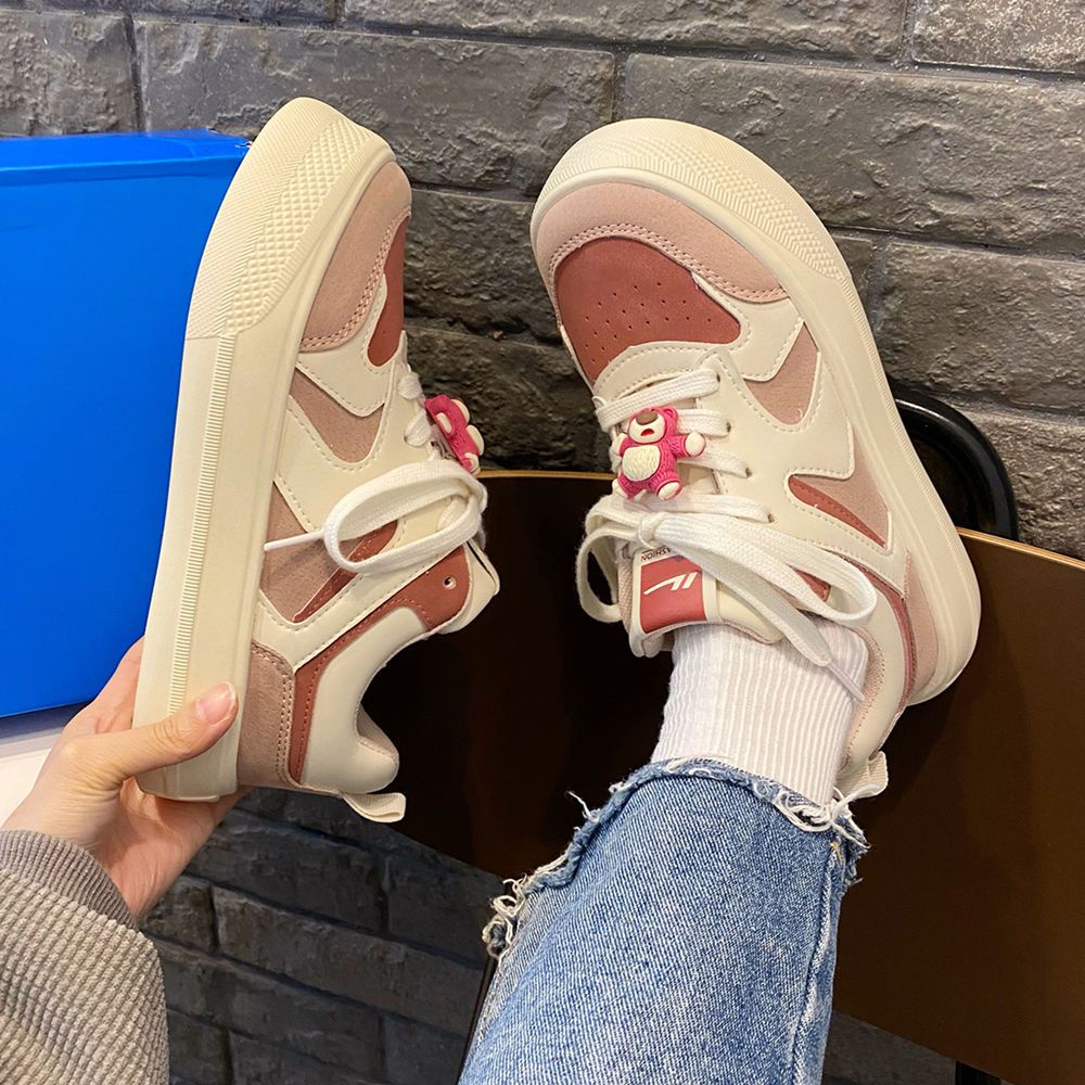 Giày Búp Bê Hở Ngón Họa Tiết Gấu Và Dâu Tây Phong Cách Nhật Bản Thời Trang Xuân Thu 2022 Mới Cho Nữ