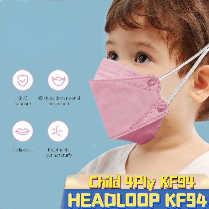 Bộ 50 Mặt Nạ Hàn Quốc Cho Trẻ Em / Trẻ Em KF94 Thiết Kế Hoạt Hình 4 Lớp