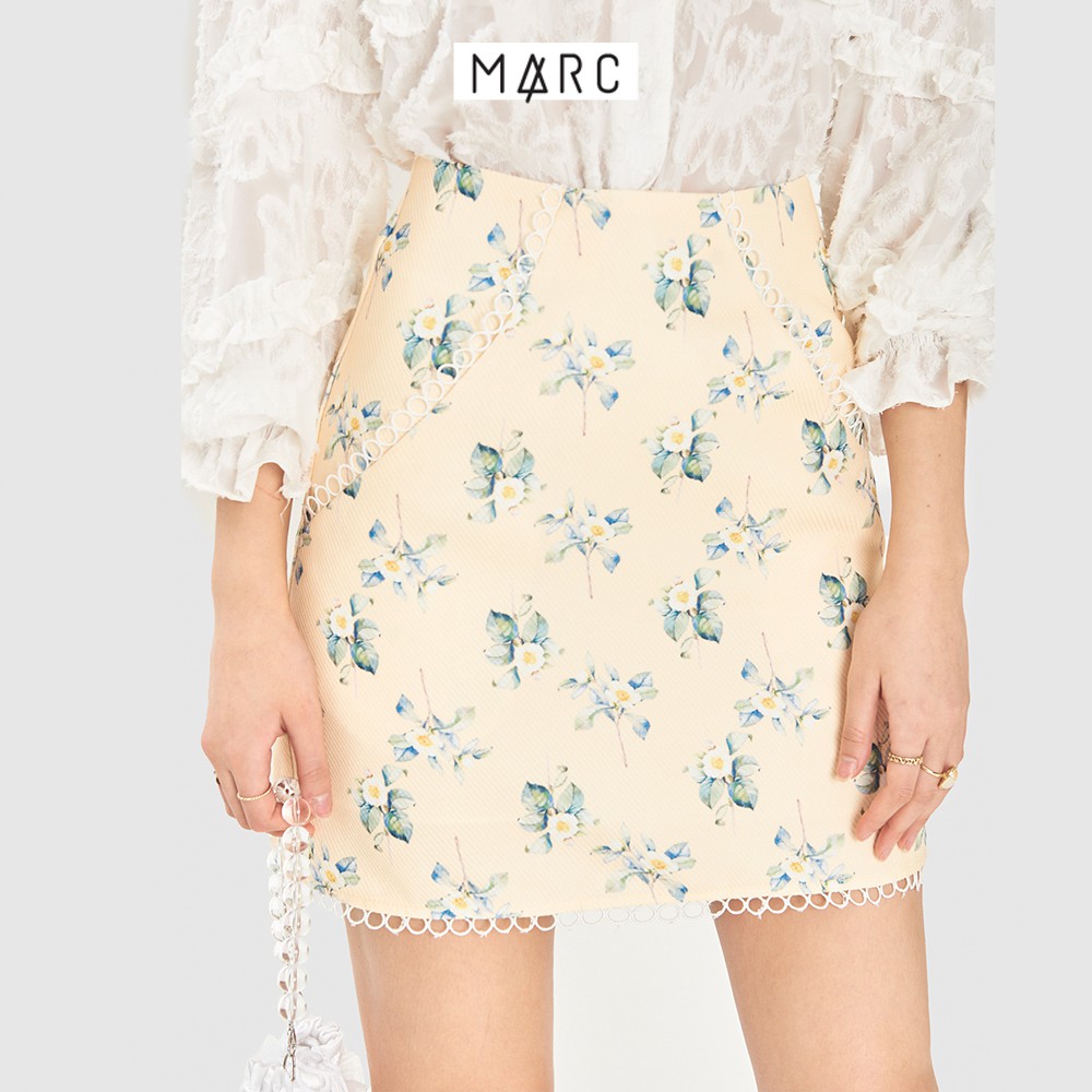 Váy nữ MARC FASHION mini viền ren họa tiết hoa | BigBuy360 - bigbuy360.vn