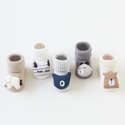 Vớ cotton chống trượt họa tiết hoạt hình dễ thương cho trẻ em