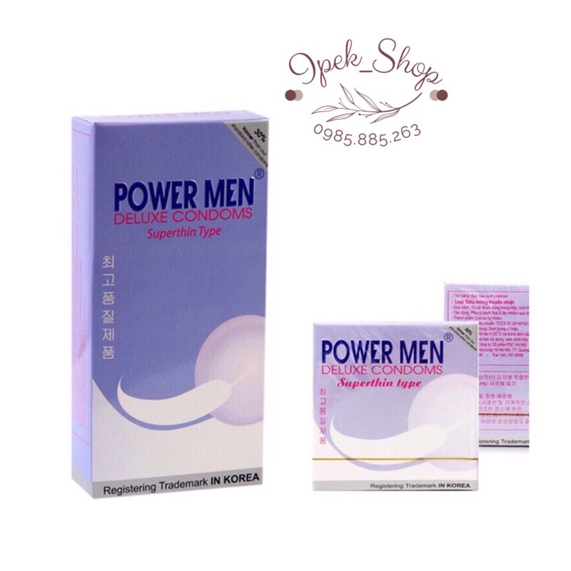 Bao cao su POWER MEN Super Thin siêu mỏng - Ipek_Shop