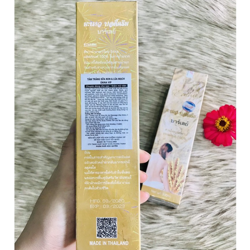 Tắm Trắng Sữa Non & Lúa Mạch Enina Vip 300ml