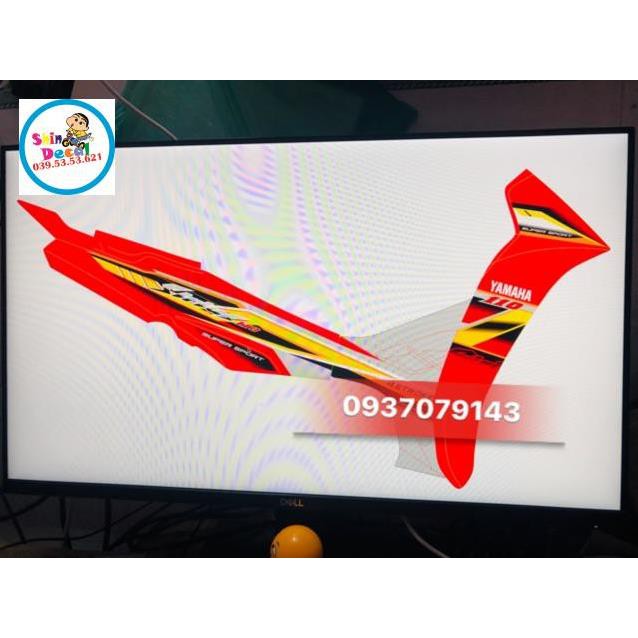 Tem rời sirius dán xe đỏ sản phẩm như hình 100%