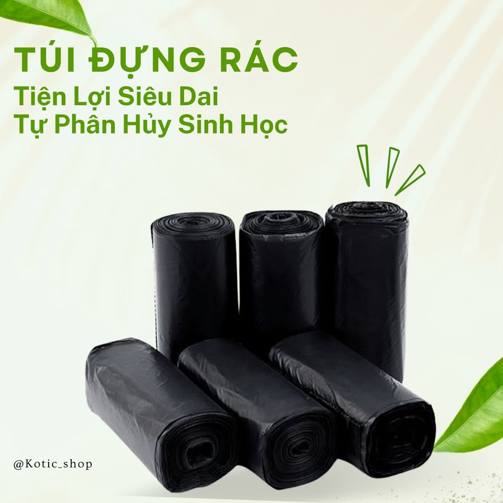 Túi Đựng Rác Tự Phân Hủy Bảo Vệ Môi Trường, Combo 3 Cuộn Túi Rác Tahufa Dùng Một Lần Tiện Lợi Gia Đình Kotic_Shop