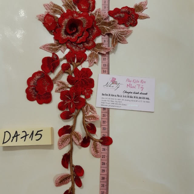Hoa thêu dài mã DA715