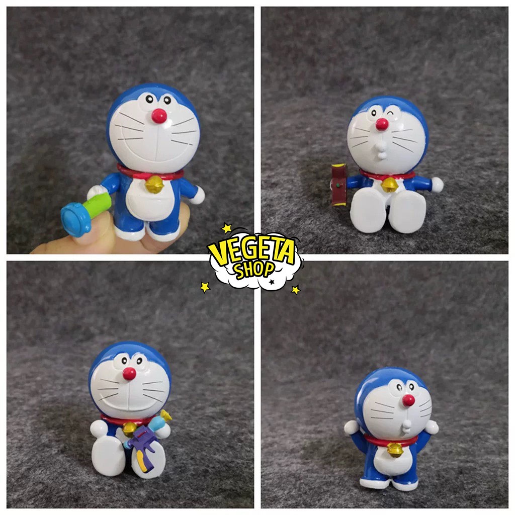 Mô hình Doraemon Doremon - Trọn bộ 8 Mô hình các tư thế Doremon Doraemon và bảo bối - Cao khoảng 5~6cm