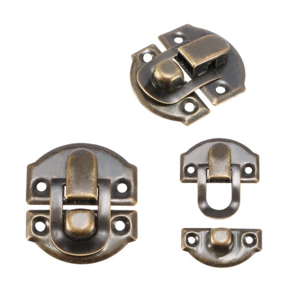 Set 10 Ổ Khóa Hộp Gỗ Bằng Kim Loại Phong Cách Vintage