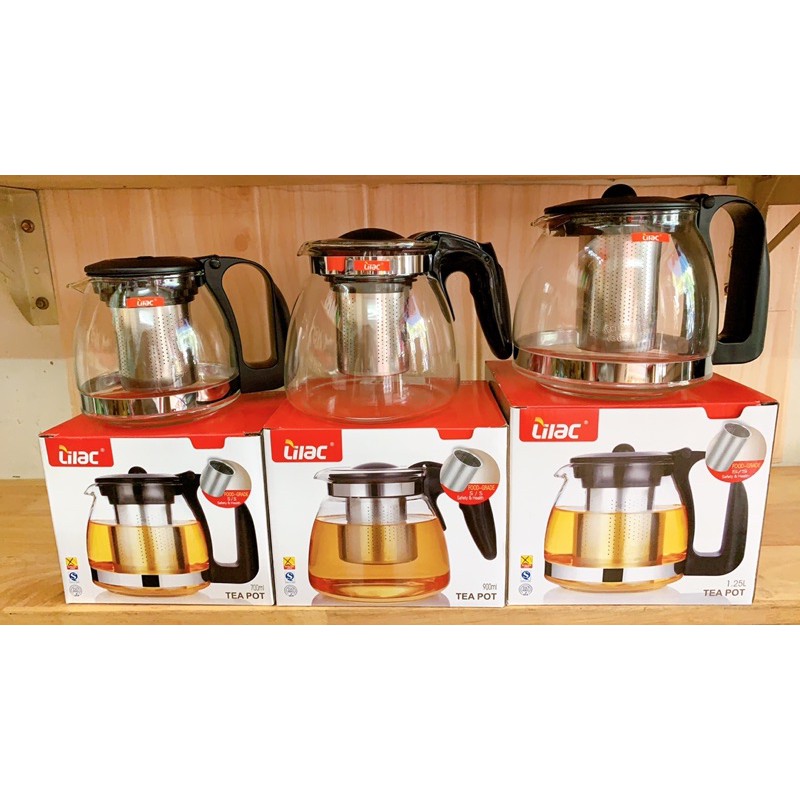 Bình lọc trà thuỷ tinh chịu nhiệt cao cấp Lilac [lõi lọc inox 304].Chịu nhiệt đến 100 độ | BigBuy360 - bigbuy360.vn